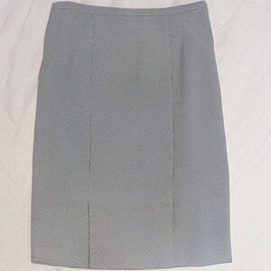 Houndstooth Knee Length Pencil Skirt With Kick Pleats